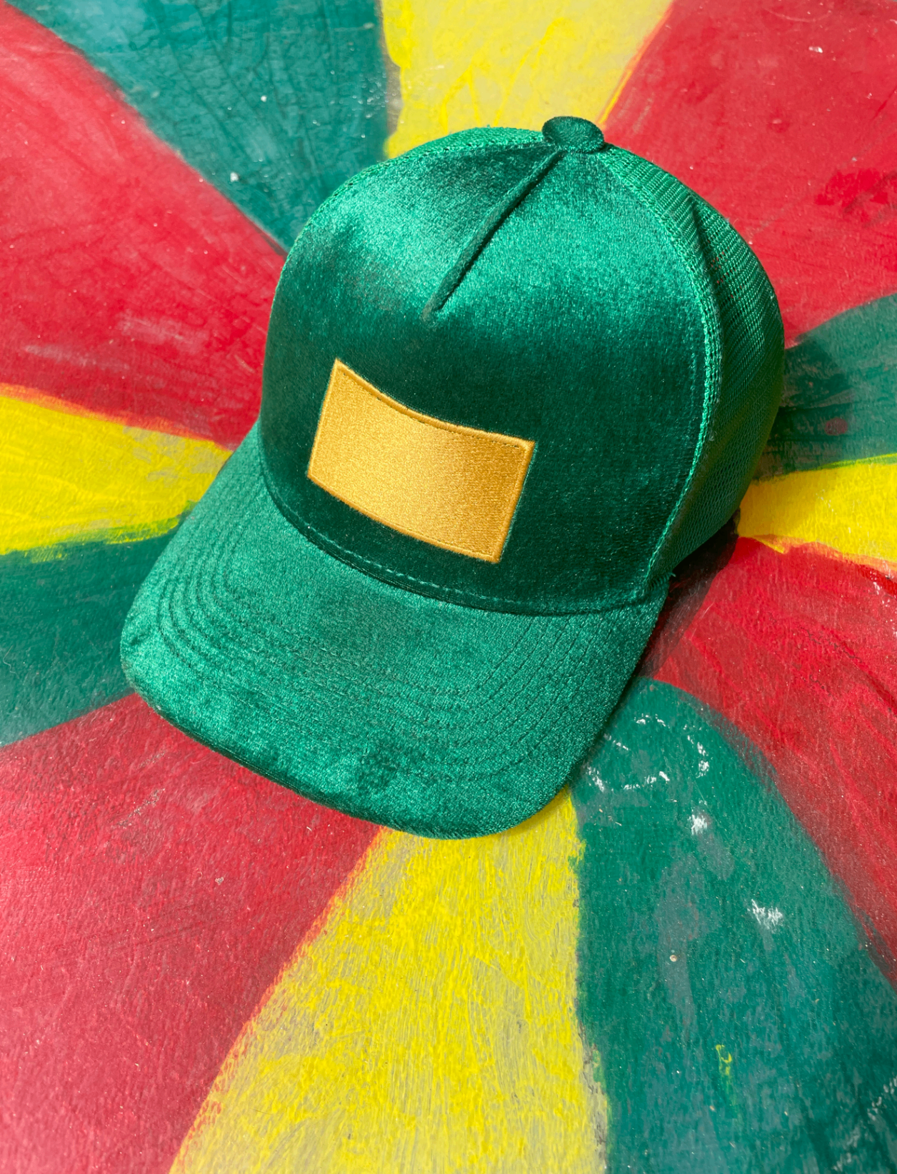 Money Green Velvet Hat
